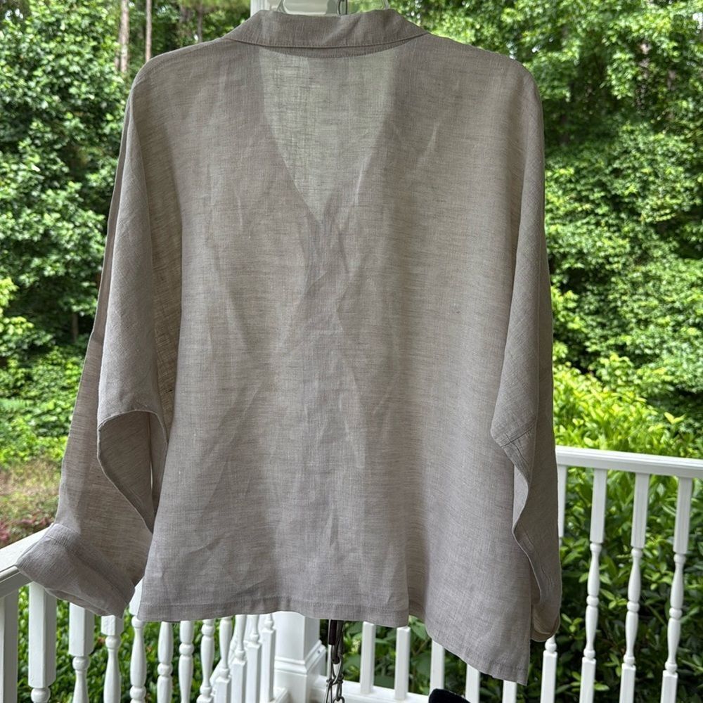 Planet Light Tan Oversized Blouse - One Size Fits All - - Picture 8 of 13